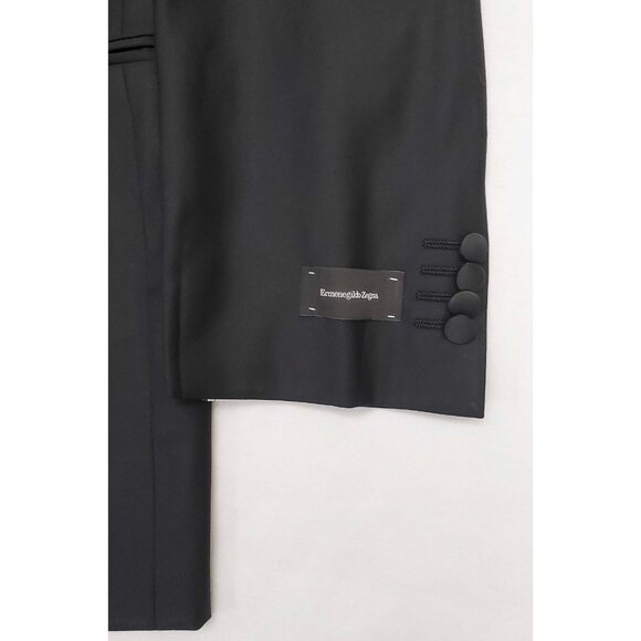 Ermenegildo Zegna Mens One Button Evening Jacket Black Formal Tuxedo Blazer NWT - Picture 2 of 8
